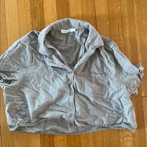 Oak & Fort Cropped Button Up